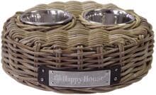 Happy House Rattan Futternapf, rund, 2x350ml
