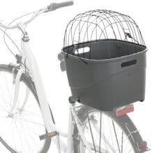 Trixie Fahrradkorb für Gepäckträger, Kunststoff/Metall, grau, 36x47x46cm