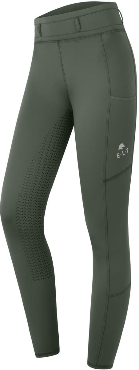 ELT Ella Kinder Thermo-Reitleggings, dunkeloliv, 176