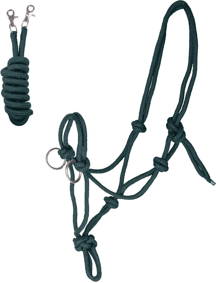 Waldhausen Knotenhalfter mit Zügel, tannengrün, WB