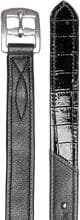 Waldhausen X-Line pelli per staffe in coccodrillo, nero, 130cm