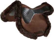 Coperta da sella Acavallo Springs, Gel Grip, bordo in pelle di agnello, taglia unica, marrone