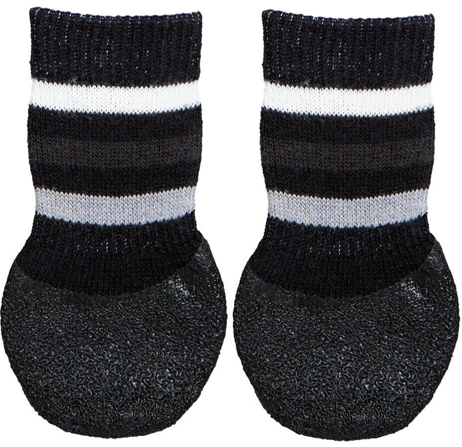 Trixie Anti-Rutsch Hundesocken mit Rundum-Gummierung, 2 Stück, schwarz, S–M