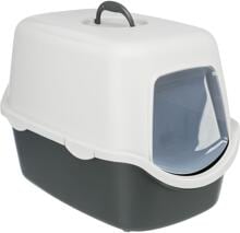 Trixie Vico Katzentoilette mit Haube, 40x40x56cm, dunkelgrau/hellgrau