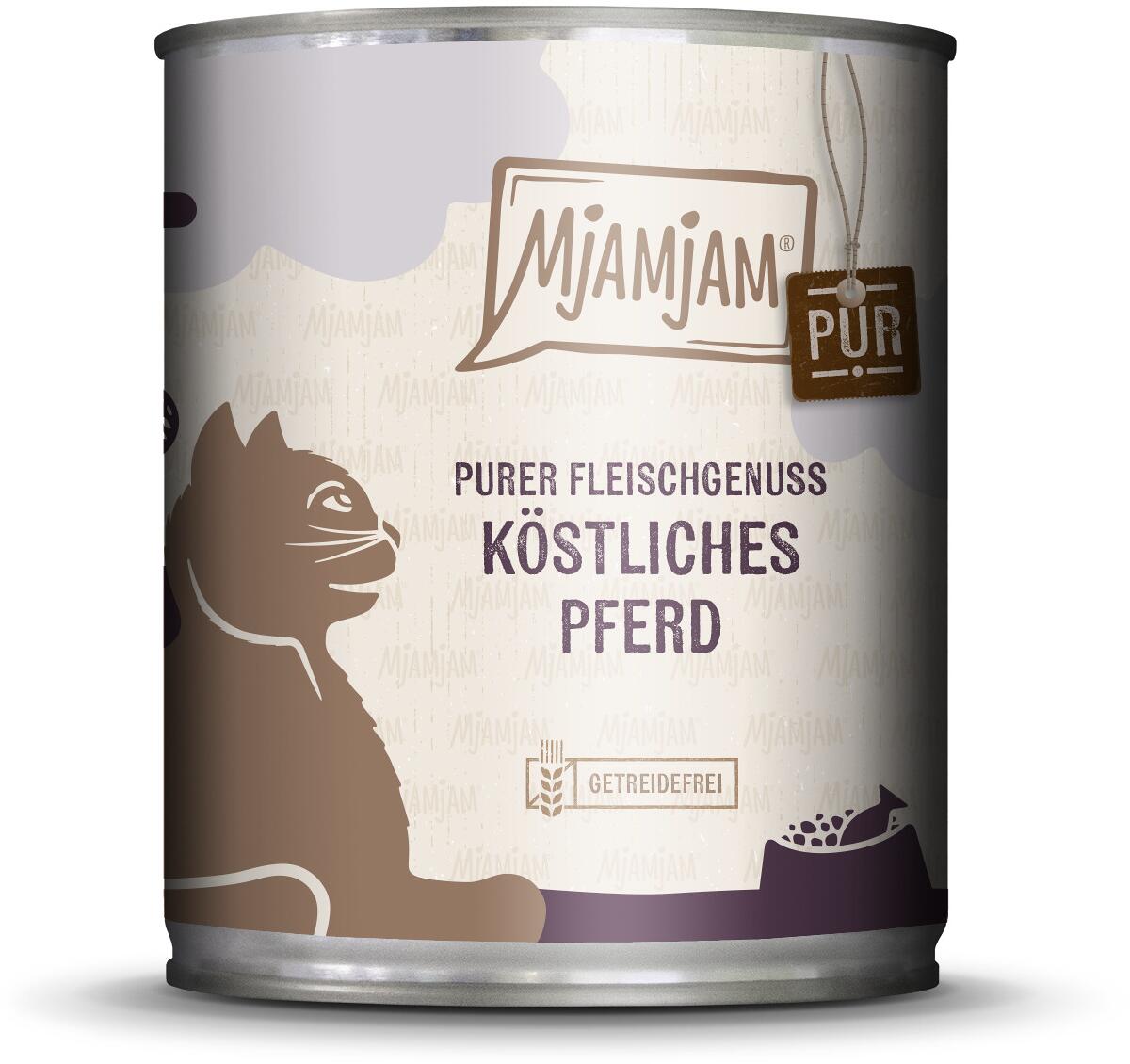 Mjamjam Katzenfutter Pferd Pur, 6x800g