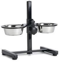supporto per ciotola beeztees con ciotola in acciaio inox, 2x13cm
