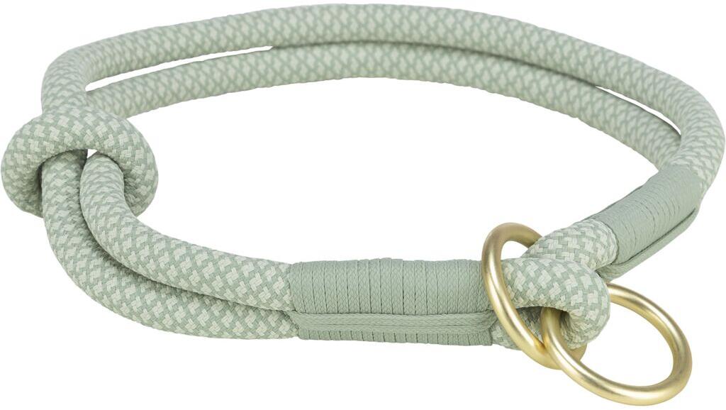 Trixie Soft Rope Zug-Stopp-Halsband, salbei/mint, S, 35cm/ø6mm