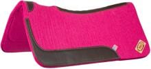 Pools Western Felt Sattelpad, Ledereinsätze, fuchsia, One Size, 32x32"
