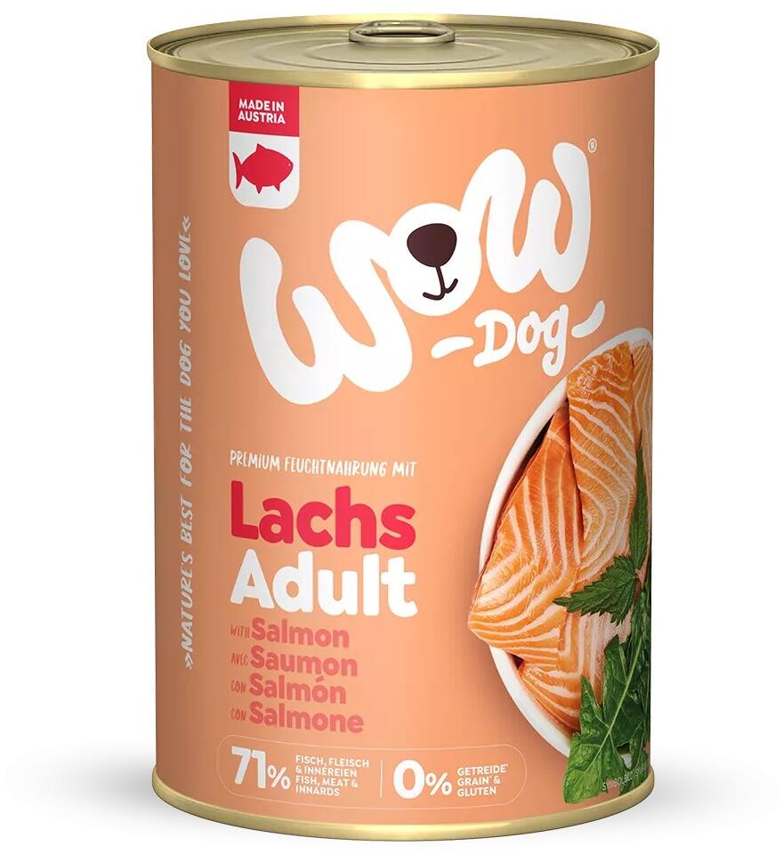 WOW Adult Nassfutter mit Lachs, 6x400g