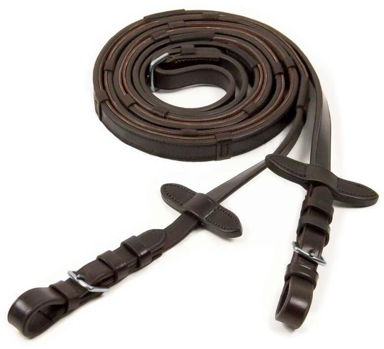 Schockemöhle SP Martingal Trensenzügel, gummiert, WB, dark brown/silver