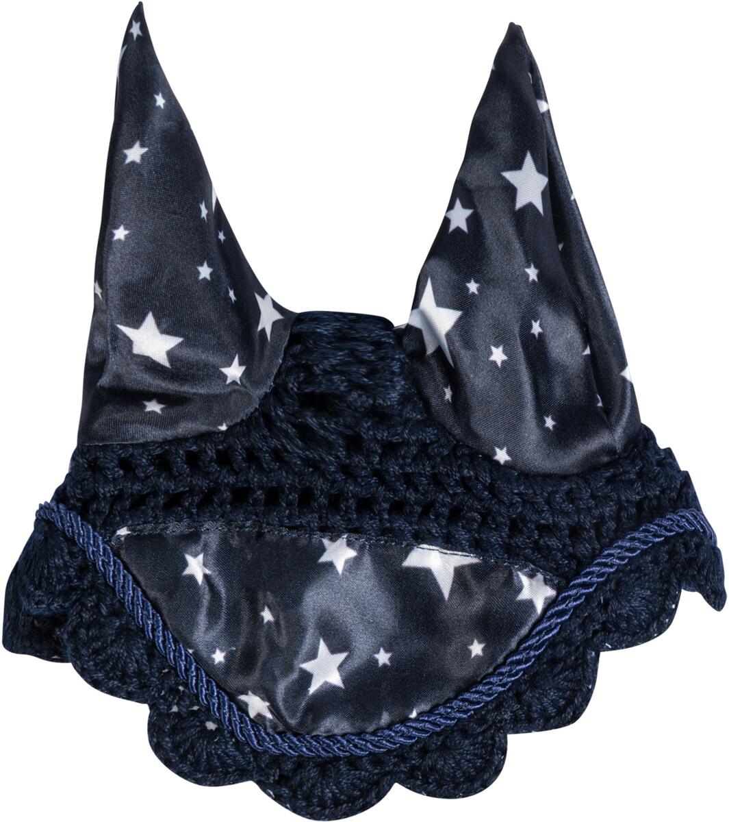 HKM Hobby Horsing Print Fliegenhaube, navy mit Sternenmuster