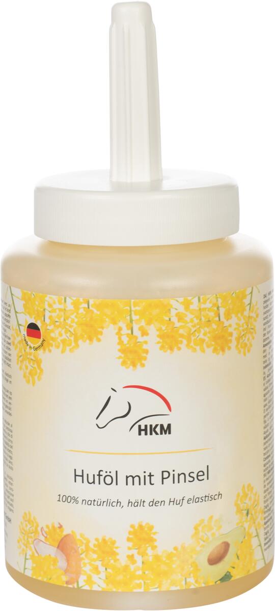 HKM Natürliches Huföl mit Pinsel, natur, 450ml