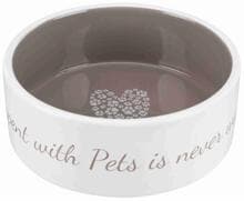 Ciotola Trixie Pet "s Home, ceramica, 0,8L/ø16cm, crema/taupe