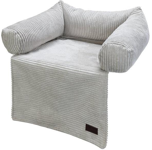 Designed by Lotte Sofakissen, gerippt, 50x50x30cm, hellgrau