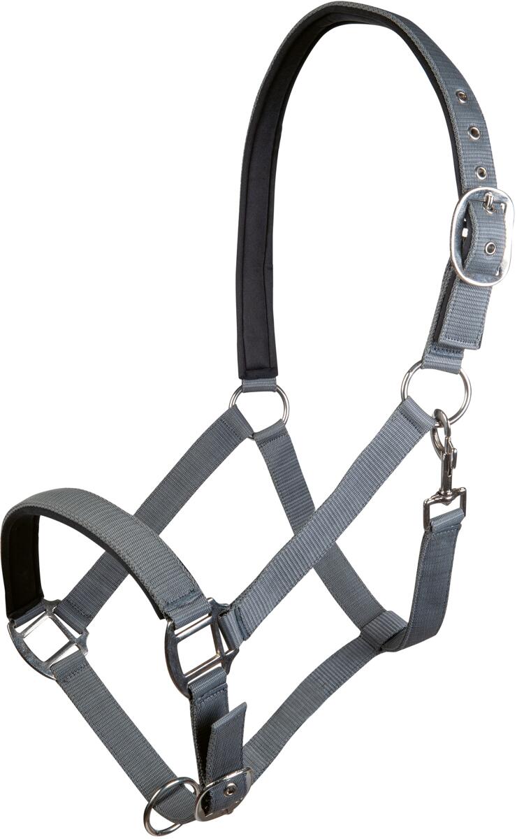 HKM Charming Halfter, weich unterlegt, grau, Vollblut