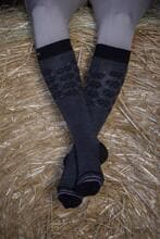 EQUITHÈME Snow Socken, schwarz/rosa, 39-41