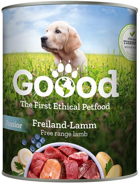 Goood Junior Nassfutter mit Freiland-Lamm & Forelle, 6x800g