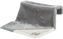 Trixie Liegemulde für Heizkörper, Plüsch, grau/lichtgrau, 45x24x31cm