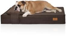 Knuffelwuff Soleya: lettino ortopedico per cani con cuscino comfort, 135x90 cm, marrone