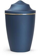 Urna per animali Völsing Lina Edition, fascia dorata spazzolata, velluto blu navy, 1,5 L
