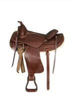 Sella western Lakota Prime con gonnella rotonda, marrone, 17"
