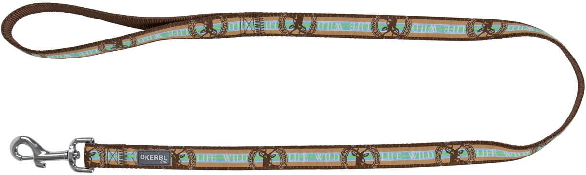 KERBL Pet Wild Life Führleine, braun/türkis, 100cm/20mm