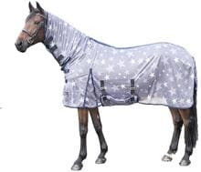 HKM Stars Combo Fliegendecke, grau/weiß, 155cm