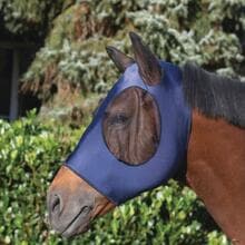 Maschera USG per mosche con protezione per le orecchie, blu cielo, purosangue
