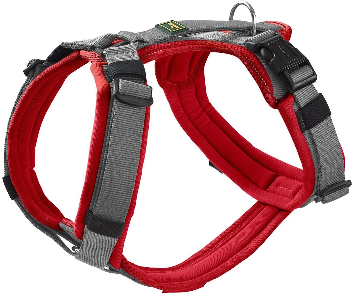 HUNTER Maldon Up Hundegeschirr, rot/grau, L