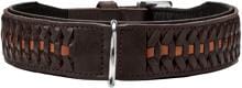 Collare HUNTER Solid Education Exclusive, marrone scuro/nero, taglia M, 55 cm