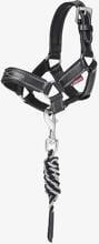 LeMieux Toy Pony Halter and Lead Rope, Leather, Black, One Size
