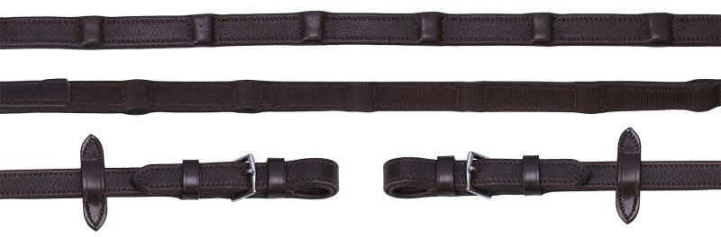 Schockemöhle Durasoft Grip Wide SP Zügel, WB, dark brown/silver