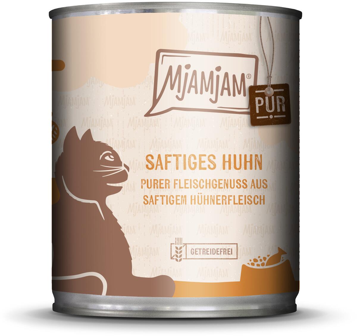 Mjamjam Katzenfutter Huhn Pur, 6x800g