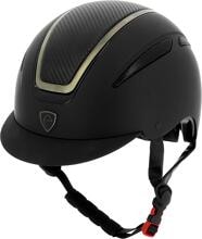 Casco da equitazione EQUITHÈME Agris Carbon Top, nero, 53-55
