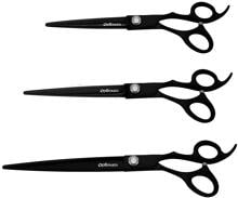 Optimum Black Titanium Hundeschere, gerade