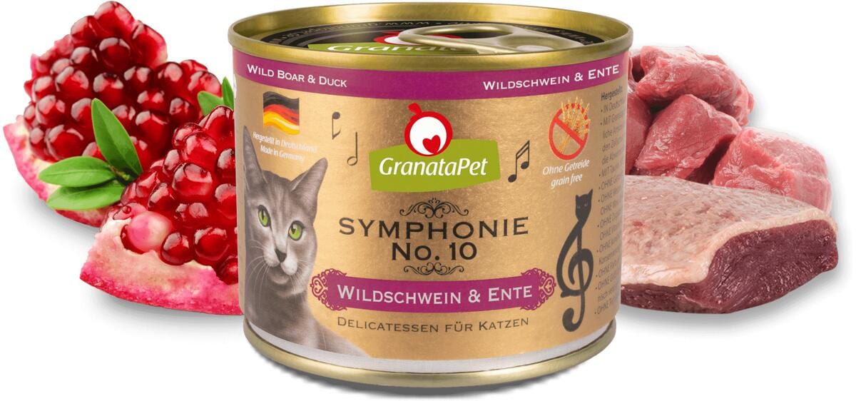 GranataPet Symphonie Nassfutter, 6x200g, No.10 Wildschwein & Ente
