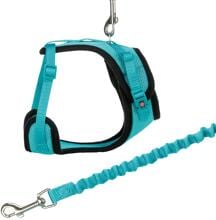 Trixie Mesh Y-harness, cat, with elasticated lead, 39-60cm/10mm, 1.00m, assorted colours