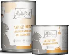 Mjamjam Katzenfutter mit Huhn, Möhren & Minze