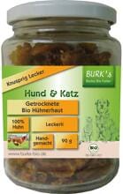 BURK"s getrocknete Hühnerhaut | 90g Hunde & Katzen Snacks