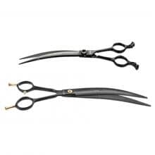 EHASO Revolution Black Titanium dog scissors, curved