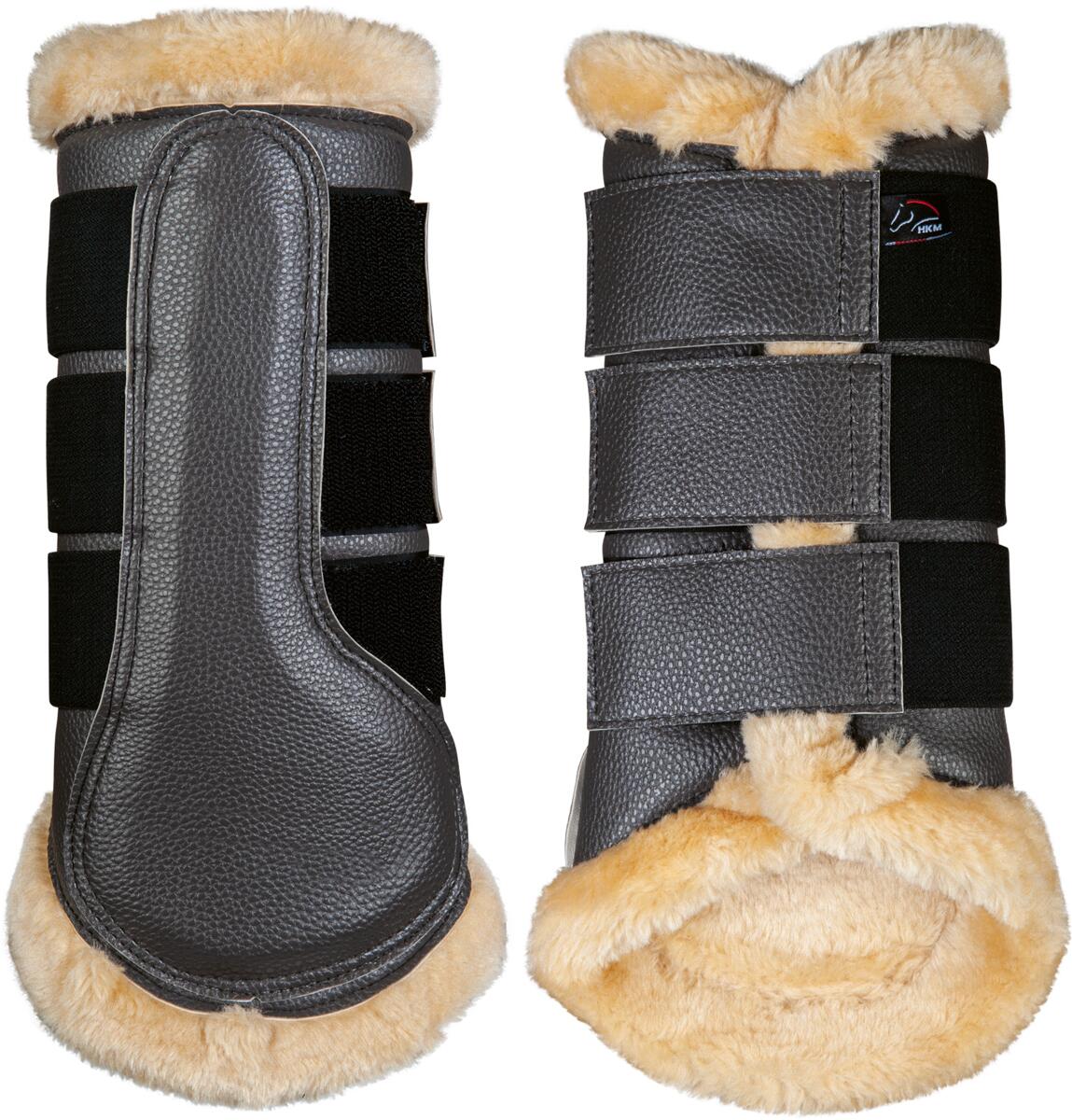 HKM Comfort Premium Fell Gamaschen, dunkelgrau, XL
