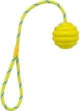 Palla a onda Trixie su corda, gomma naturale, ø6/30cm, lime