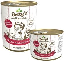 Bettys Landhausküche Cat Nassfutter mit Rind pur & Leinöl