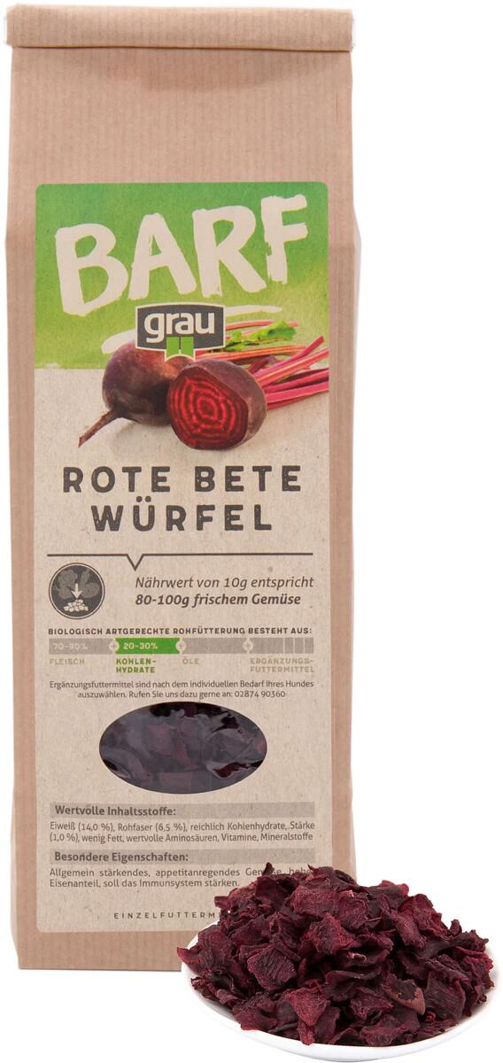 GRAU Rote Beete Würfel | Ergänzungsfutter | 150 g