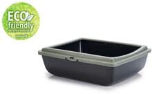beeztees Juliet Eco Katzentoilette, grün/beige, 48x38x14cm