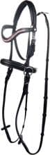 HKM Funny Horses Snaffle senza morso per cavalli di legno, nero/rosa, Shetty