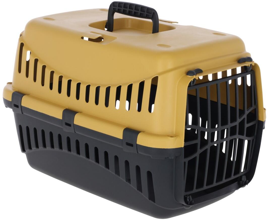 KERBL Pet Expedion Transportbox, 45x30x30cm, honey/schwarz