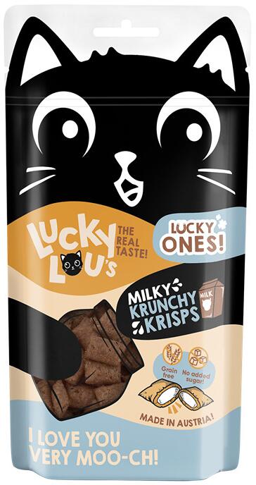 Lucky Lou Lucky Ones Krunchy Krisps Snack mit Milch, 60g