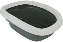 Lettiera Trixie Carlo con bordo, 31x14x43cm, grigio scuro/grigio chiaro