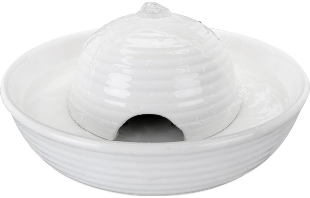 Trixie Trinkbrunnen Vital Flow Mini, Keramik, 0,8L/ø24x10cm, weiß
